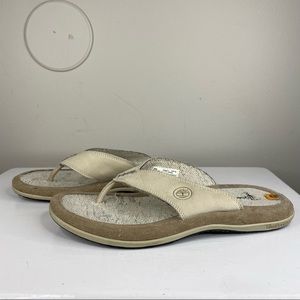 Timberland Smartwool Leather Upper Lined Flip Flop Sandals